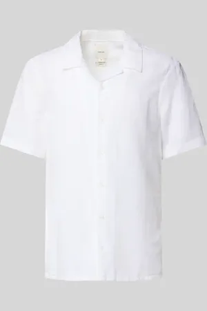 Calvin Klein Koszula casualowa o kroju regular fit z mieszanki lnu i bawełny