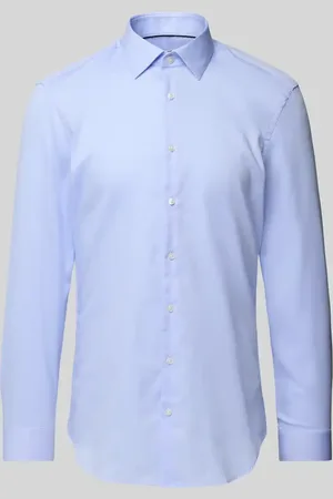 Jake*s Koszula biznesowa o kroju super slim fit z listwą guzikową