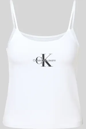 Calvin Klein Top z przeszyciami i cienkimi ramiączkami