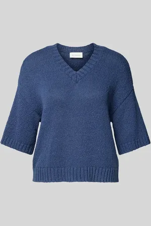 MSCH Sweter z dzianiny z dekoltem w serek model ‘Hannalie’