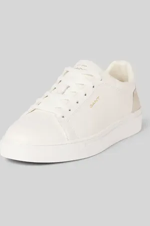 GANT Sneakersy skórzane z nadrukiem z logo model ‘JULICE’