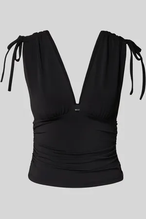 Gina Tricot Top z dekoltem w serek i wiązaniem