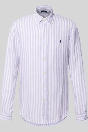 Ralph Lauren Koszula lniana o kroju custom fit z kołnierzykiem typu button down