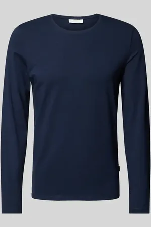 Casual Friday Bluzka o kroju slim fit z długim rękawem i dodatkiem streczu model ‘Theo’