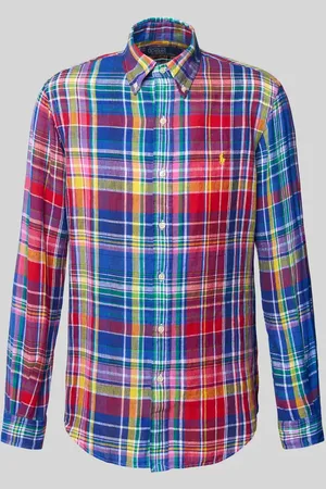 Ralph Lauren Koszula lniana o kroju custom fit z kołnierzykiem typu button down