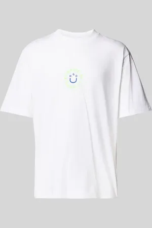 Hugo Blue T-shirt z nadrukiem z logo model ‘Napoka’