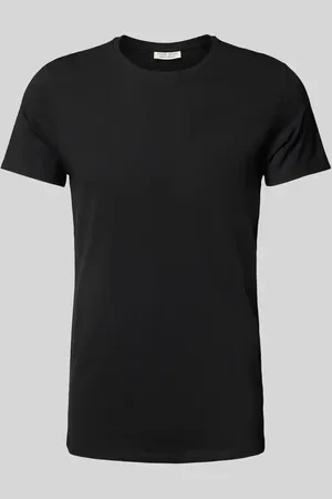 Casual Friday T-shirt z prążkowanym okrągłym dekoltem