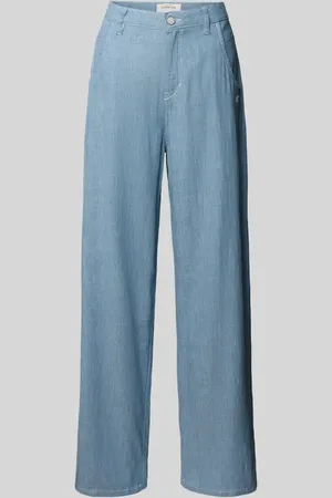 Gang Spodnie o szerokim kroju z efektem denimu model ‘Via Wide’