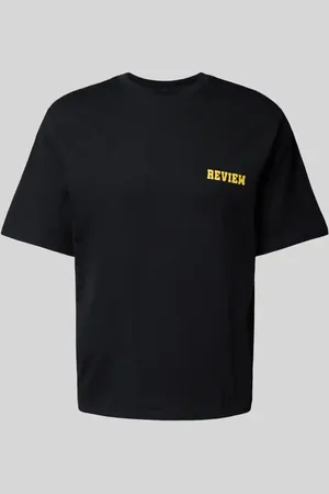 Review T-shirt o kroju regular fit z mieszanki bawełny i wiskozy