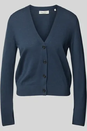 Marc O’ Polo Kurtka z dzianiny o kroju slim fit z mieszanki bawełny i lnu