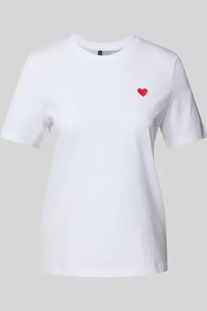 VERO MODA T-shirt o kroju regular fit z wyhaftowanym motywem model ‘PAULINA’
