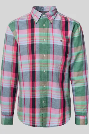 Tommy Hilfiger Koszula casualowa o kroju regular fit z mieszanki bawełny i lnu