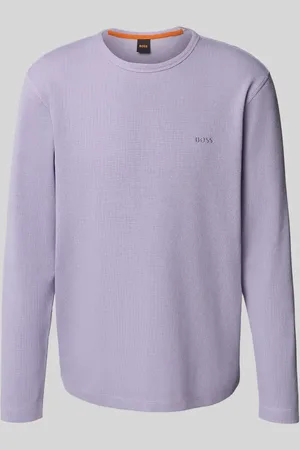 HUGO BOSS Bluzka z długim rękawem i wyhaftowanym logo model ‘Tempesto’