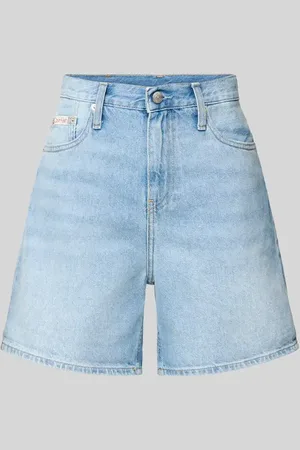 Calvin Klein Szorty jeansowe o kroju mom fit z 5 kieszeniami i detalem z logo