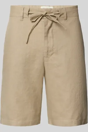GANT Szorty lniane o kroju relaxed fit z tunelem