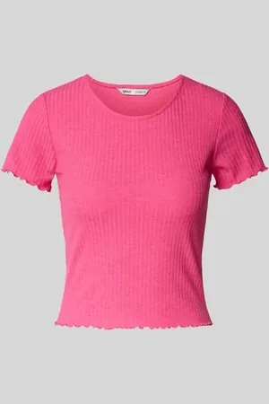 ONLY T-shirt o kroju regular fit z falbaną model ‘EMMA’