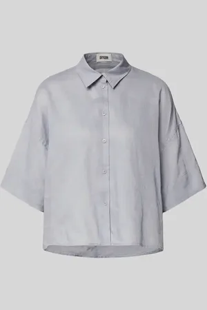 Drykorn Bluzka lniana o kroju relaxed fit z obniżonymi ramionami