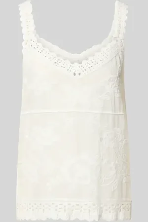 Apricot Top bluzkowy z haftem angielskim