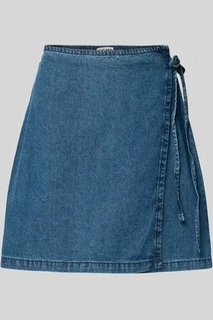 Ichi Spódnica jeansowa w kopertowym stylu model ‘DALLAS’