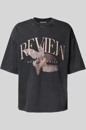 Review T-shirt z nadrukiem z logo