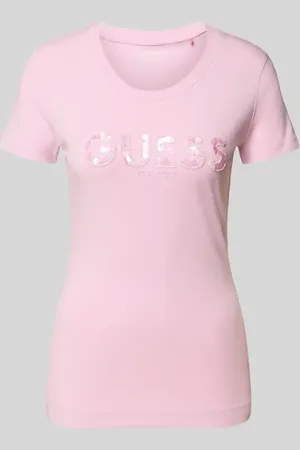 Guess T-shirt z detalem z logo