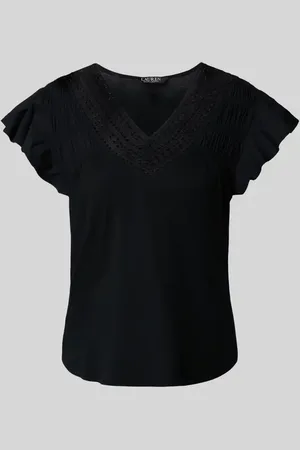 Ralph Lauren T-shirt z rękawami z falbaną