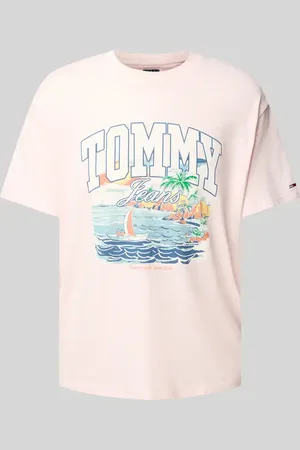 Tommy Hilfiger T-shirt o kroju relaxed fit z nadrukiem z motywem