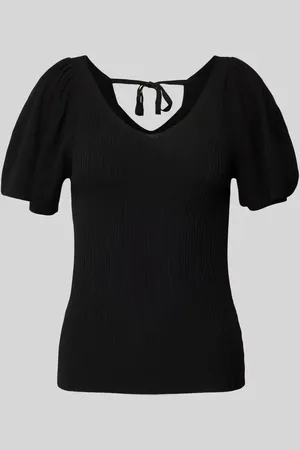ONLY T-shirt z prążkowaniem model ‘LEELO’