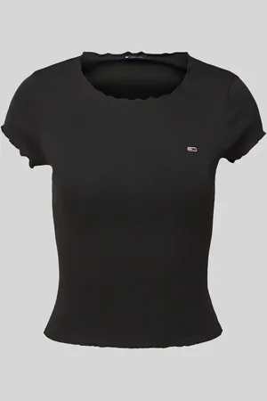Tommy Hilfiger T-shirt o kroju slim fit z mieszanki bawełny i elastanu
