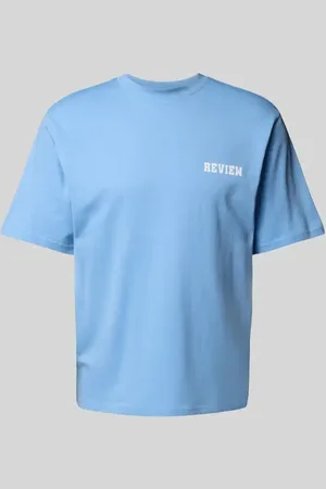 Review T-shirt o kroju regular fit z mieszanki bawełny i wiskozy