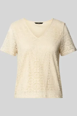 VERO MODA T-shirt o kroju regular fit z efektem podpalania model ‘MAYA’