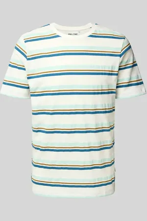 Blend T-shirt z prążkowanym, okrągłym dekoltem model ‘JAMAS’