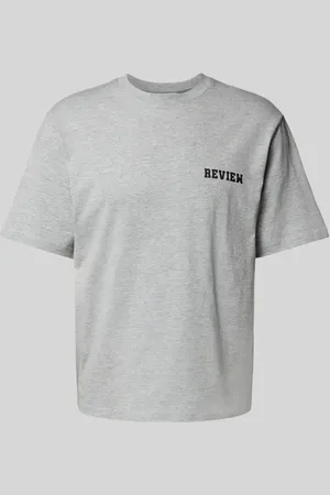 Review T-shirt o kroju regular fit z mieszanki bawełny i wiskozy