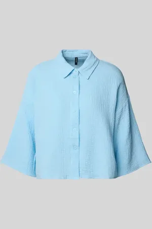 VERO MODA Bluzka koszulowa o luźnym kroju z czystej bawełny model ‘NATALI’