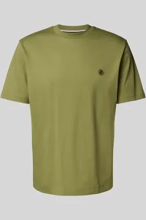 HUGO BOSS T-shirt z detalem z logo model ‘Taut’