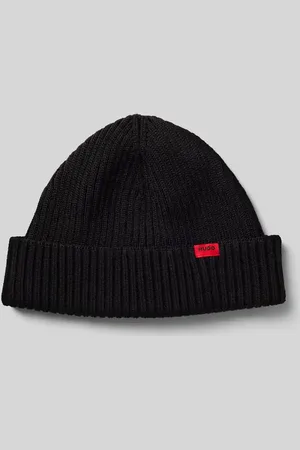 HUGO BOSS Czapka beanie z detalem z logo model ‘Xush’