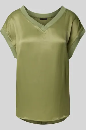 More & More Top bluzkowy o kroju relaxed fit z dekoltem w serek