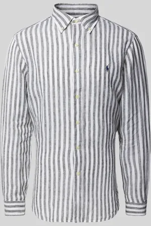 Ralph Lauren Koszula lniana o kroju custom fit z kołnierzykiem typu button down