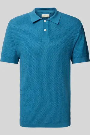 Blend Koszulka polo o kroju super skinny fit z fakturowanym wzorem model ‘AIDEN’