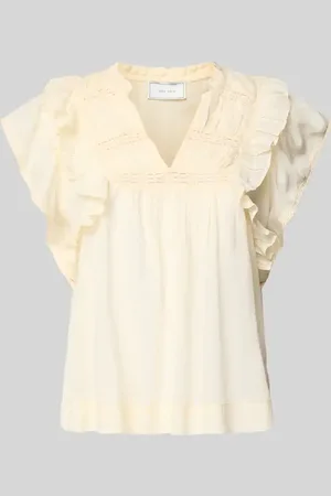 Neo Noir Top bluzkowy o kroju regular fit z krótkim rękawem model ‘Jayla’