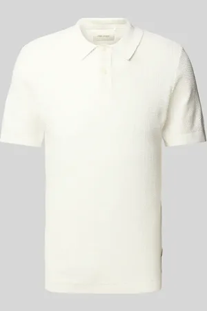 Blend Koszulka polo o kroju super skinny fit z fakturowanym wzorem model ‘AIDEN’