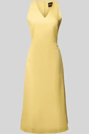 HUGO BOSS Sukienka midi z dekoltem w serek model ‘Dasico’