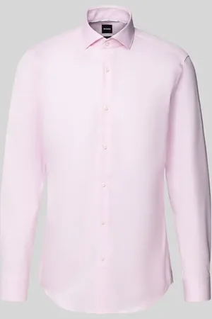 HUGO BOSS Koszula biznesowa o kroju slim fit z kołnierzykiem typu kent