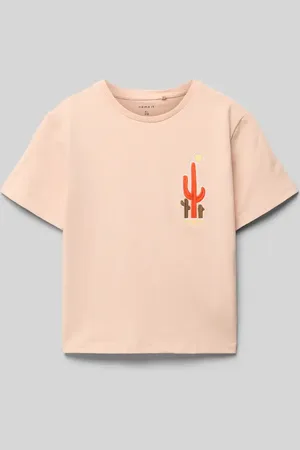 NAME IT T-shirt o kroju regular fit z haftami model ‘HELMUT’