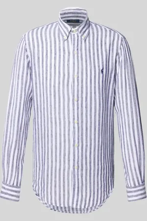 Ralph Lauren Koszula lniana o kroju custom fit z kołnierzykiem typu button down