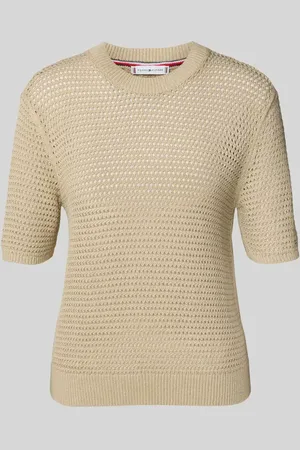 Tommy Hilfiger Sweter szydełkowy o kroju regular fit z mieszanki bawełny