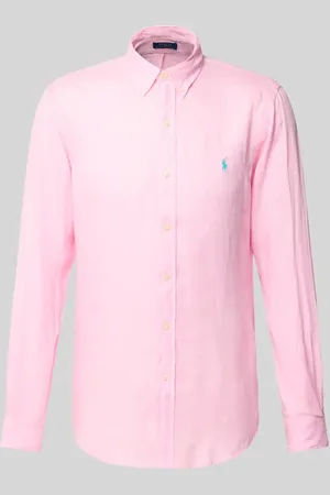 Ralph Lauren Koszula lniana o kroju slim fit z wyhaftowanym logo