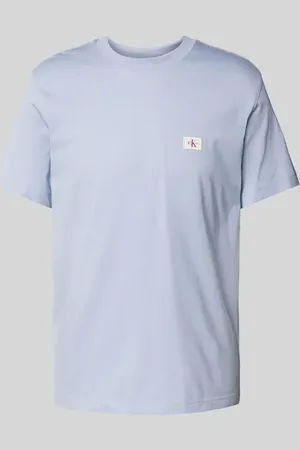 Calvin Klein T-shirt z wyhaftowanym logo i okrągłym dekoltem