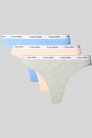 Calvin Klein Stringi z elastycznym paskiem z logo w zestawie 3 szt.