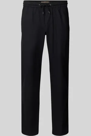 Blend Spodnie lniane o kroju regular fit z tunelem model ‘BAY’